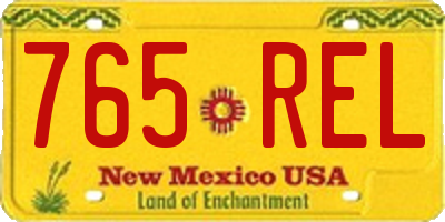 NM license plate 765REL