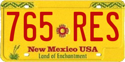 NM license plate 765RES