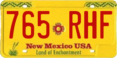 NM license plate 765RHF