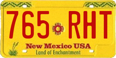 NM license plate 765RHT