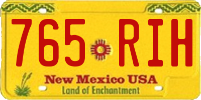 NM license plate 765RIH
