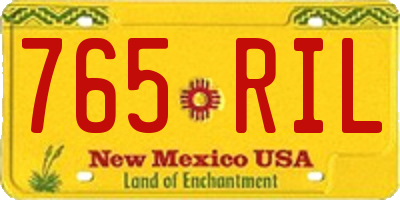 NM license plate 765RIL