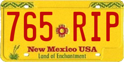 NM license plate 765RIP