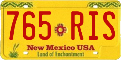 NM license plate 765RIS