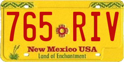 NM license plate 765RIV