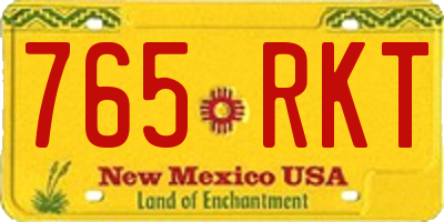 NM license plate 765RKT