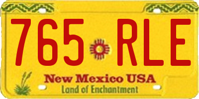NM license plate 765RLE
