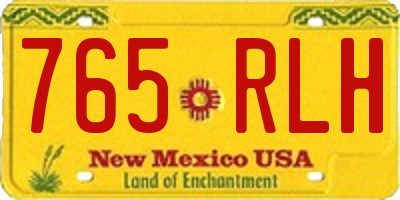 NM license plate 765RLH
