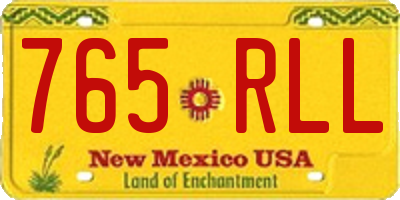 NM license plate 765RLL