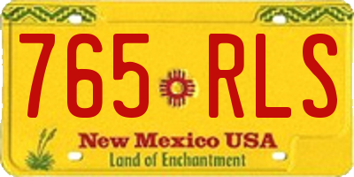NM license plate 765RLS