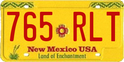 NM license plate 765RLT
