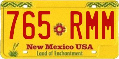 NM license plate 765RMM
