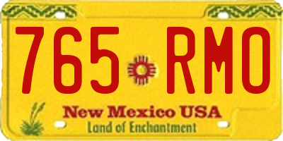 NM license plate 765RMO