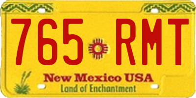 NM license plate 765RMT