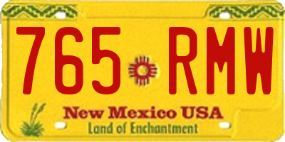 NM license plate 765RMW