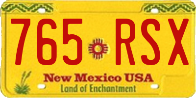 NM license plate 765RSX