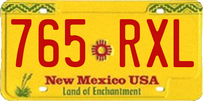 NM license plate 765RXL