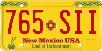 NM license plate 765SII