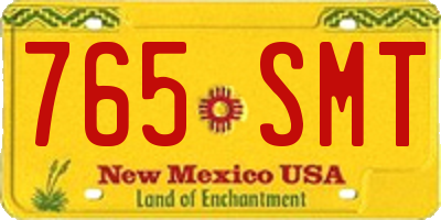 NM license plate 765SMT
