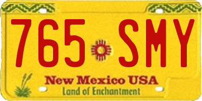 NM license plate 765SMY