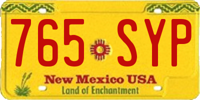 NM license plate 765SYP