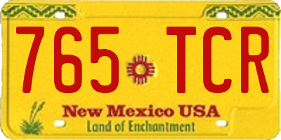 NM license plate 765TCR