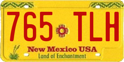 NM license plate 765TLH