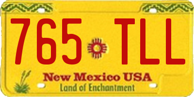 NM license plate 765TLL