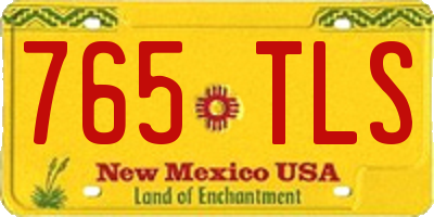 NM license plate 765TLS