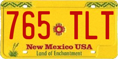NM license plate 765TLT