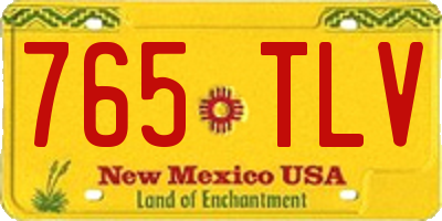 NM license plate 765TLV