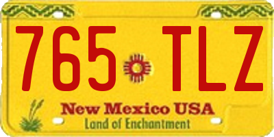 NM license plate 765TLZ