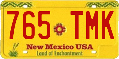 NM license plate 765TMK