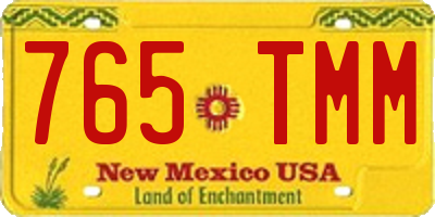 NM license plate 765TMM