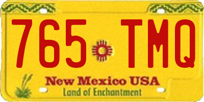 NM license plate 765TMQ