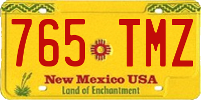 NM license plate 765TMZ