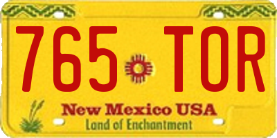 NM license plate 765TOR