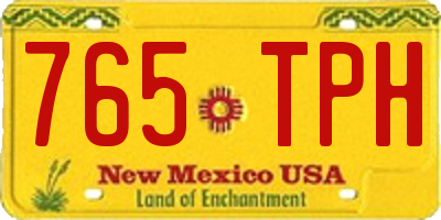 NM license plate 765TPH