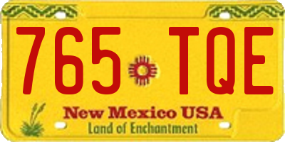 NM license plate 765TQE