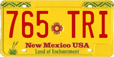 NM license plate 765TRI