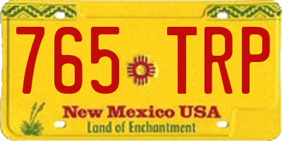 NM license plate 765TRP