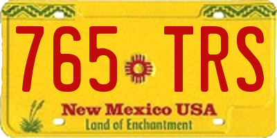 NM license plate 765TRS