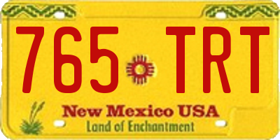 NM license plate 765TRT