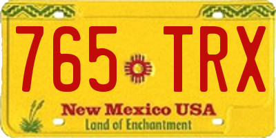 NM license plate 765TRX