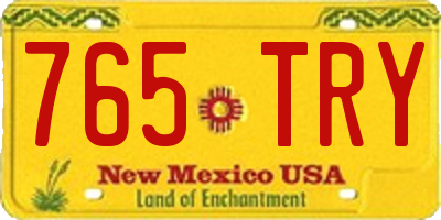 NM license plate 765TRY
