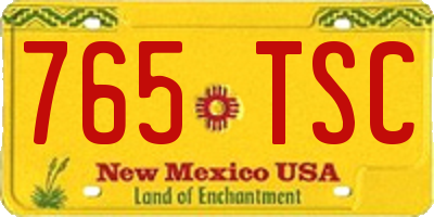 NM license plate 765TSC