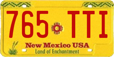 NM license plate 765TTI