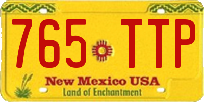 NM license plate 765TTP