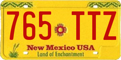 NM license plate 765TTZ