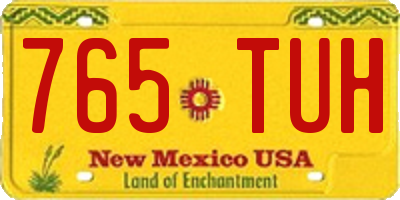 NM license plate 765TUH